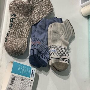 Bombas women’s  Athletic Socks in Brown, Blue, and Gray